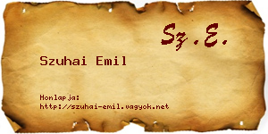 Szuhai Emil névjegykártya