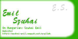 emil szuhai business card